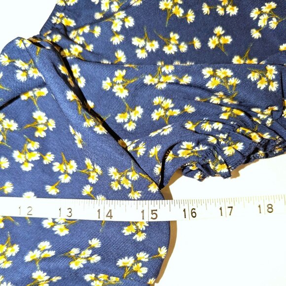 Altar’d State | Linnet Ditzy Floral Print Midi Dress in Navy | Size Medium - Picture 8 of 11